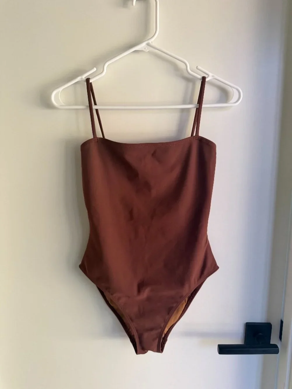 Nu Swim Straight One Piece in Cocoa - Size S